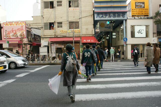 姫路城マラソン応援お掃除画像