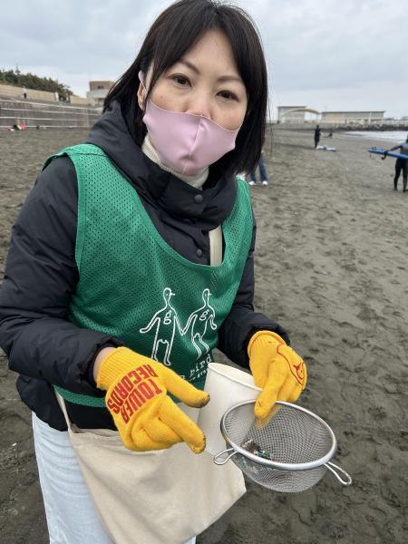 波よかったですよー【湘南！江ノ島片瀬西浜海岸マイクロプラスチックビーチクリーン！】画像
