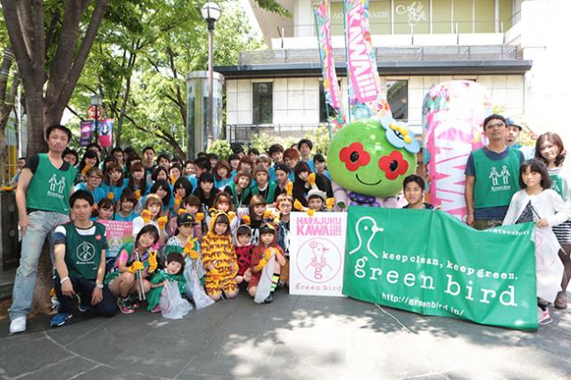 HARAJUKU KAWAii!! WEEK × green birdコラボそうじ画像