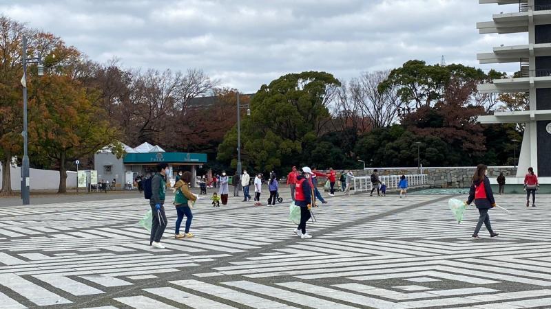駒沢公園掃除画像
