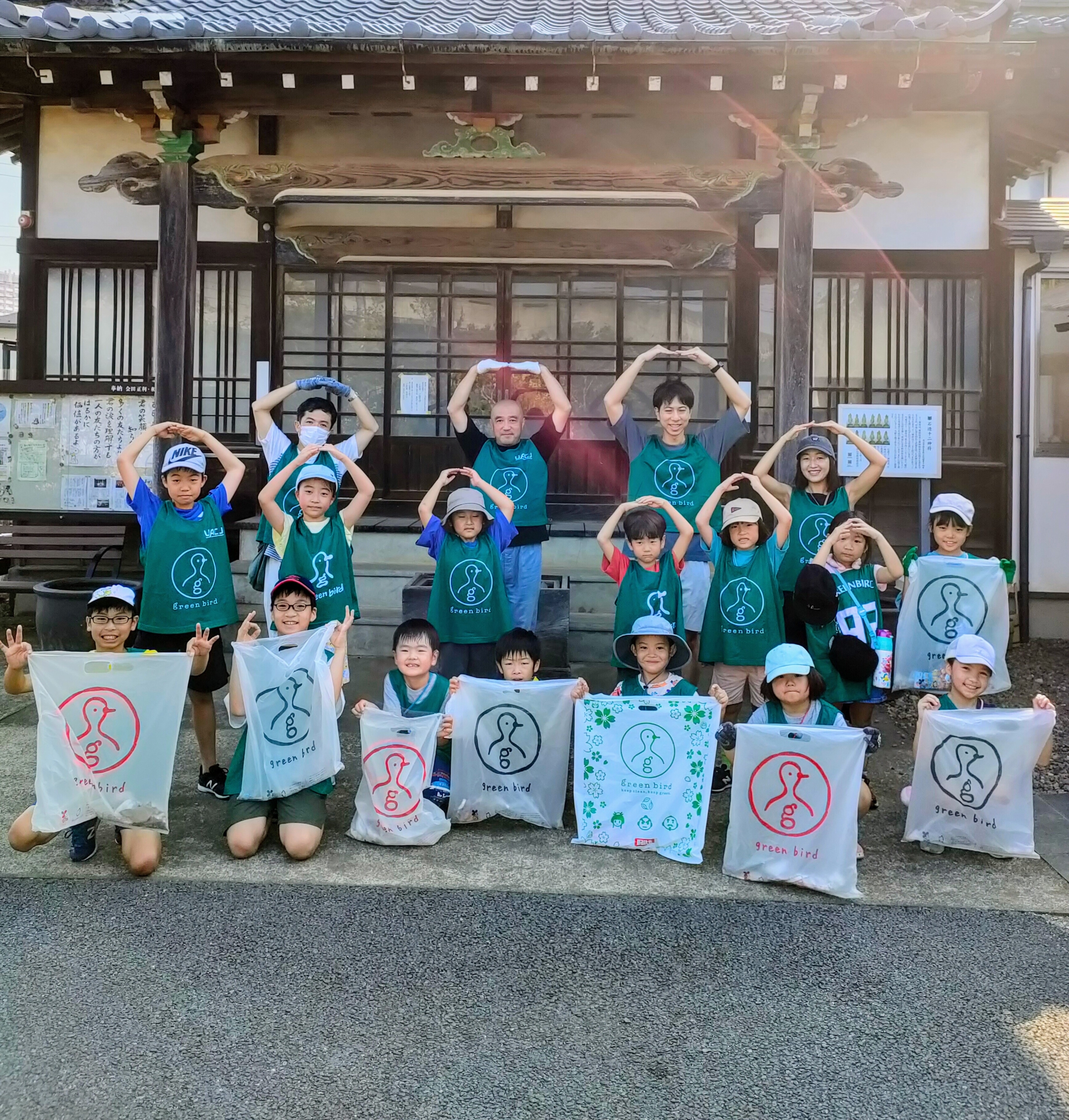 円東寺 ラジオ体操 ゴミ拾い
