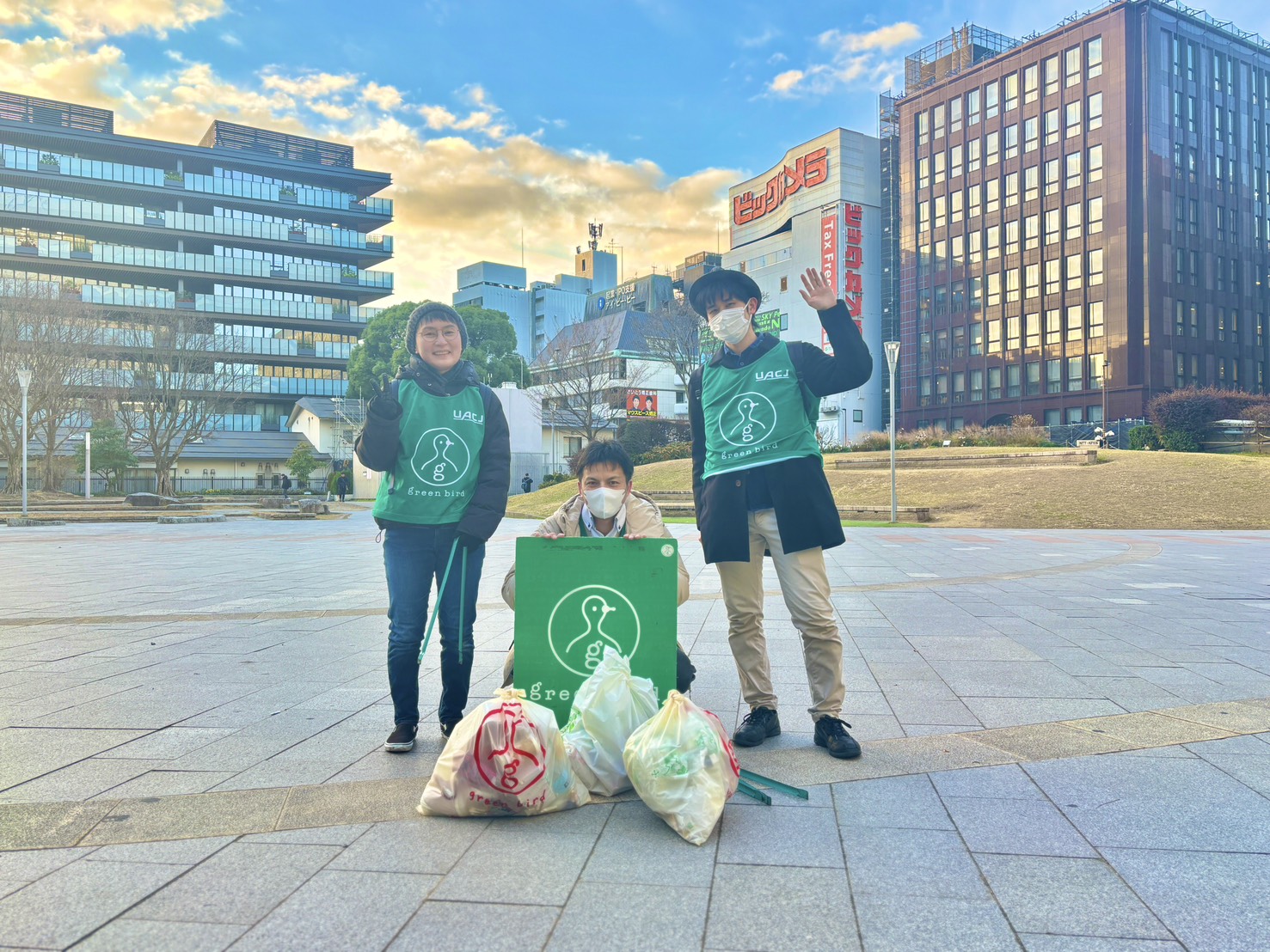 福岡天神　1.8凍てつく寒さも吹き飛ばす新年のスタート🐎朝そうじ＆天神クリ